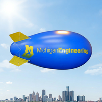 Zeppelin gonflable à l'hélium Airfun en PVC (cube ou ballon) pour la publicité, avec logos, couleurs et dimensions personnalisables