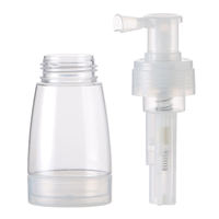 Bouteille de pompe de pulvérisation de poudre de cheveux secs en plastique PET transparent de 50ml bouteille de pompe de poudre de pulvérisateur en plastique pour emballage cosmétique
