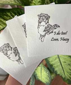 ผ้าเช็ดปากค็อกเทลพิมพ์ลายงานออกแบบงานศิลปะโลโก้ตามสั่งบริษัทจัดงานแต่งงานงานเลี้ยงสังสรรค์ทางธุรกิจ - Product Image 1