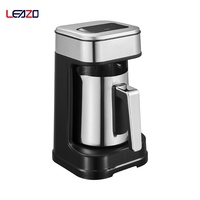 Leazo Nouvelle Arrivée Cafetière Électrique Turque en Acier Inoxydable 304, Machine à Café Intelligente avec Protection Anti-chauffe à Sec
