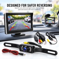 Kit Moniteur de Recul de Voiture 5 Pouces à Ventouse TFT LCD avec Caméra de Stationnement et de Recul Sans Fil en Option 12 à 24V