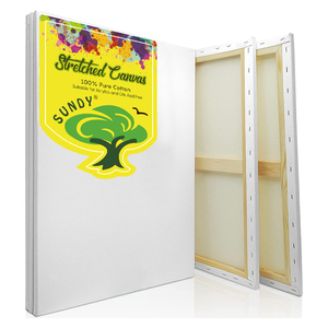 <span class=keywords><strong>Tela</strong></span> Bianca <span class=keywords><strong>per</strong></span> Artisti di Grandi Dimensioni in Cotone con Tripla Preparazione, Intelaia - Product Image 1