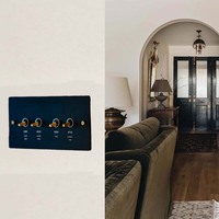 Panel Saklar Dinding Mewah yang Dapat Disesuaikan, Warna Hitam Perunggu Emas untuk Nomor Kamar Hotel, Modul DND Clean Doorbell, Logo Gratis, Standar US UK EU