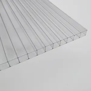 Hot product flexible transparency 10mm twin wall Crystal polycarbonate sheet for Wall partition