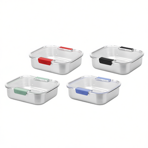 Smash Stainless Steel Meal <b>Box</b> 600 Ml <b>Lunch</b> <b>Box</b> Pack Of 6 - Product Image 2