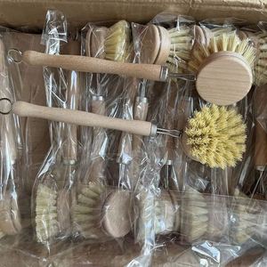 Eco Friendly Bamboo Beech Wood Kitchen Cleaning <b>Brush</b> for <b>Bottle</b> Bowl Vegetable Pan Dish - Product Image 6