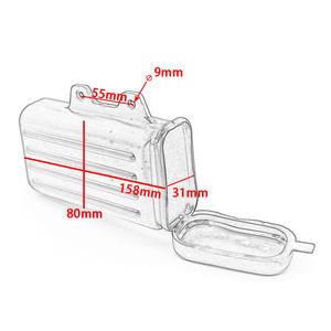 Caja de Herramientas Impermeable para Motocicleta Suzuki DR250 <span class=keywords><strong>Djebel</strong></span> TW200 225, Contenedor de Almacenamiento con Cubierta Protectora de Lluvia ABS y Portadocumentos - Product Image 6