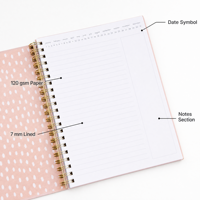 Carnet de notes à spirale imprimé transfrontalier, 80 feuilles, option cadeau, vente en gros Chine