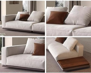 Grand ensemble de canapés en forme de salon à plancher plat de designer italien Mobilier d'angle en tissu minimaliste <span class=keywords><strong>Horizon</strong></span> - Product Image 5