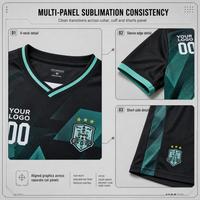 Tenue de football imprimée par transfert thermique intégral, short léger, respirant, anti-humidité, séchage rapide, en polyester, kit d'été