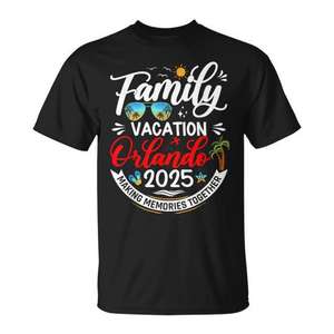 T-shirt assorti pour les vacances en famille à Orlando 2025, chemise de voyage estivale - Product Image 1