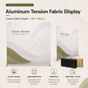 Expositor de Tubo <span class=keywords><strong>EZ</strong></span> TIANYU de 8 pies, con Gráficos Impresos por Transferencia de Calor, Marco de Aluminio, Colores Vivos, Gráficos Personalizados - Product Image 2