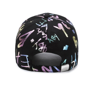 OEM ODM Gorra de Béisbol con Estampado de Letras, Laminado Láser, Degradado, Algodón Suave, Fábrica BSCI, Marcas, MOQ 50, Muestra Rápida en 3 Días - Product Image 3