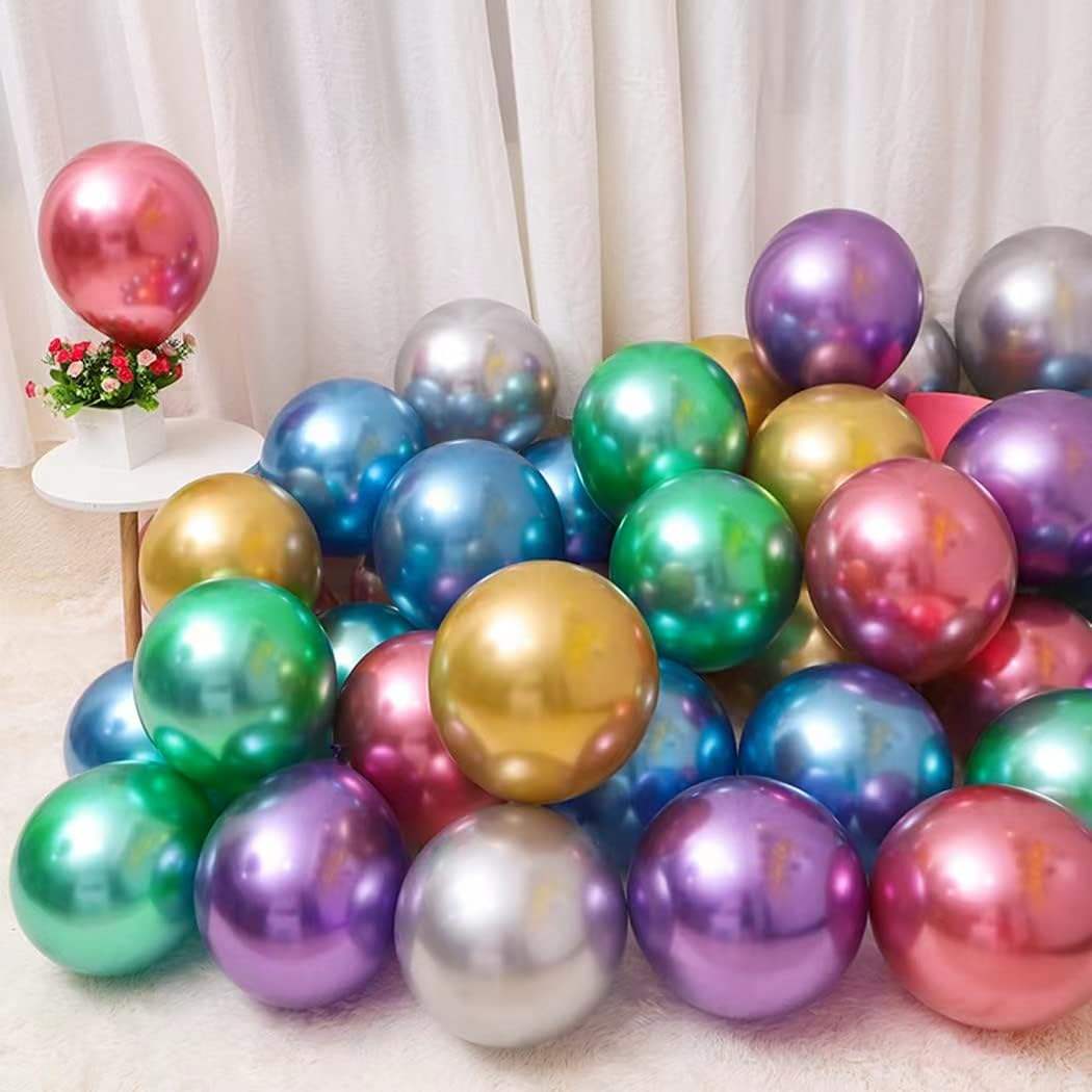 Custom Chrome Balloons Decorations Wholesale Party Balloon Decorations Set Birthday Wedding Metallic Balloon Party Supplies