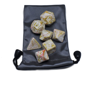 Ensemble de dés polyédriques à bords tranchants de 7 pièces, directement de l'usine, emballage personnalisable (pochette/boîte/tube/gobelet) pour jeux et divertissement - Product Image 2