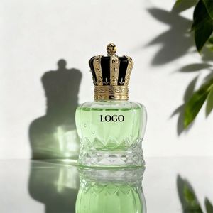 Factory Wholesale Fashion <b>Empty</b> Custom Luxury Clear Round 50ml100ml Perfume Glass Spray Bottle with Metal Lid and <b>Box</b> Packing - Product Image 2