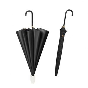 Parapluie japonais simple à grande ouverture, 16 baleines, manche long, semi-automatique, protection solaire, vente en gros, parapluie publicitaire, parapluie cadeau - Product Image 3