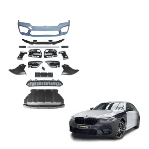 Langyu Car Exterior Accessories Modification 5 Series G30 Upgrade M5 Style Car Front Bumper Assembly PP Plastic Bodykit For BMW