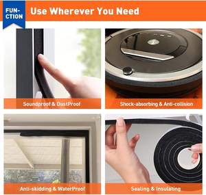 Ruban adhésif en mousse à cellules fermées haute densité |   Bande d'étanchéité pour portes et fenêtres résistante aux intempéries - Product Image 3