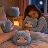 Peluche interactive parlante AI avec yeux lumineux, jouet en peluche multilingue, poupée douce de 10 cm en coton PP pour enfants