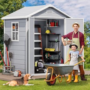 Armoire <span class=keywords><strong>de</strong></span> stockage <span class=keywords><strong>d</strong></span>'outils <span class=keywords><strong>de</strong></span> <span class=keywords><strong>jardin</strong></span> en plastique extérieur anti-Uv <span class=keywords><strong>à</strong></span> <span class=keywords><strong>vendre</strong></span> - Product Image 2