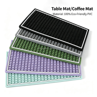 Tapis de bar en PVC écologique de couleur personnalisée, antidérapant, pour le drainage du café, imperméable, pour comptoir, table, bar, café, restaurant