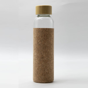 Custom High-Borosilicate Glass Travel Bottle Bamboo Wooden Lid Cork Sleeve Custom Logo Color American Style Drinkware for - Product Image 4