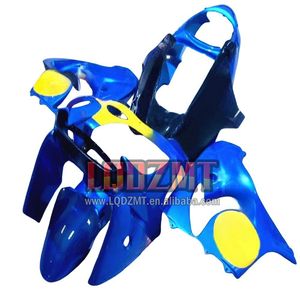Carénages OEM pour <span class=keywords><strong>KAWASAKI</strong></span> NINJA <span class=keywords><strong>ZX</strong></span>-9R <span class=keywords><strong>ZX</strong></span> 9R <span class=keywords><strong>9</strong></span> ZX9 <span class=keywords><strong>R</strong></span> 900 CC ZX9R 02 03 49LQ.81 900CC ZX900C 2002 2003 Corps d'injection bleu jaune - Product Image 1