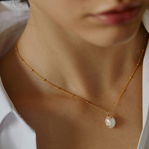 Collar <span class=keywords><strong>de</strong></span> <span class=keywords><strong>perlas</strong></span> Gemnel, joyería única, piedra verde - Product Image 3