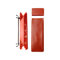 Triangle de signalisation routière pliable réfléchissant, en plastique rouge, pour avertissement de danger et signalisation de circulation, dispositif d'avertissement précoce pour voiture