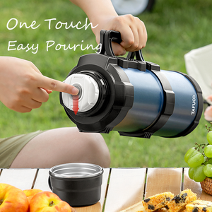 Termo de vacío de acero inoxidable de 4L para picnics, acampar al aire libre, viajes y senderismo, jarra portátil - Product Image 3