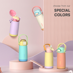 Hong ling BPA miễn phí rò rỉ rơm nắp uống Cốc trẻ em thép không gỉ cách nhiệt Flask trẻ em chai nước cho các trường học - Product Image 6