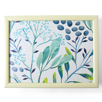 Plateau pour ordinateur portable en tissu écologique imprimé sur mesure, coussin en tissu, design moderne, léger, motif floral, forme rectangulaire