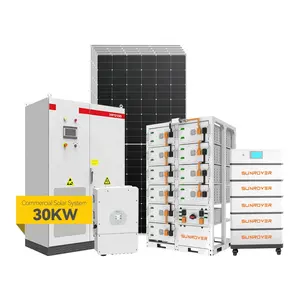 Commercial On Grid Off Grid Solar system Diesel Generator Support 50kw 30kw Hybrid Solar System