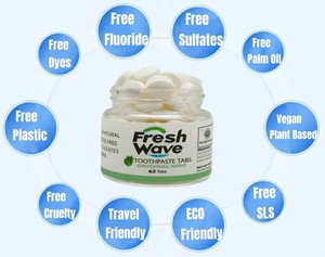 Tablettes de dentifrice au <span class=keywords><strong>charbon</strong></span> de bois solide naturel 30 pièces pour adultes, élimination de la plaque dentaire, des taches jaunes, de la mauvaise haleine, blanchiment des dents - Product Image 4