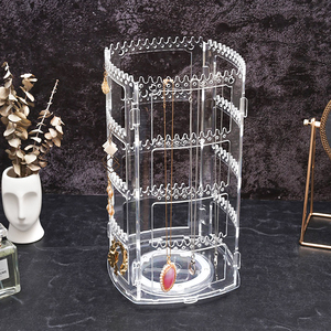 Tùy chỉnh xoay trong suốt <span class=keywords><strong>Acrylic</strong></span> Vòng cổ Showcase <span class=keywords><strong>Acrylic</strong></span> trang sức hiển thị đứng - Product Image 1
