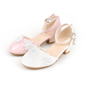 Kids Princess High Heel Sandals For Girls: Glitter Leather Flower Butterfly Knot Party Dress Wedding Dance Shoes From Sandals - Price 39.7