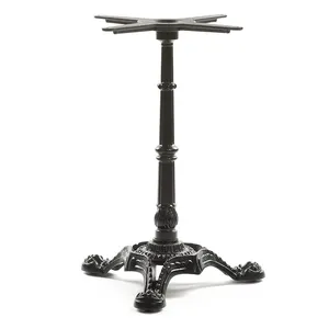 Europe Style Wholesale Unique High Quality Garden Geometric Tapered Square Tube Solid Metal Cast Iron Coffee Table Legs