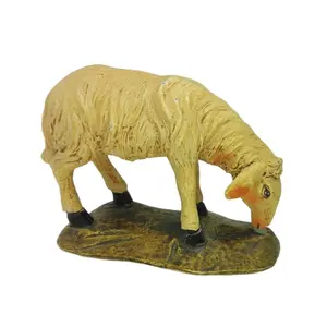 Handmade Craft Sheep Figurine Table Decor Resin Animal Goat Statue for home decor