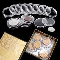 16-40mm étuis transparents porte-monnaie boîte de collecte de pièces de monnaie étui de stockage Capsules boîtes de protection conteneur