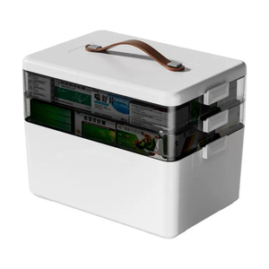 Caja de Almacenamiento de Medicamentos Personalizada con Logotipo, Blanca, Cuadrada, de Tres Capas, Gruesa, Ecológica, Hermética, con Cierre y Asa, de Gran Capacidad - Product Image 2