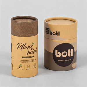 Tubo de Papel Cilíndrico Redondo Biodegradable, Personalizable con Logotipo y Tamaño, para Envasado de Alimentos, Café en Grano, Té, en Bolsas, de Papel Kraft - Product Image 5