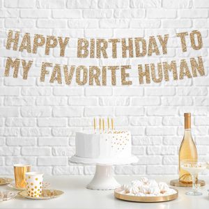 Feliz <span class=keywords><strong>Cumpleaños</strong></span> para mi Personaje Favorito - Pancarta Dorada con Purpurina para Fiesta <span class=keywords><strong>de</strong></span> <span class=keywords><strong>Cumpleaños</strong></span> para Hombres y Mujeres - Divertidas Decoraciones para Fiesta <span class=keywords><strong>de</strong></span> <span class=keywords><strong>Cumpleaños</strong></span> - Product Image 2