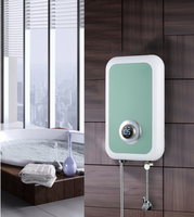 Pemanas Air Listrik Tanpa Tangki 220V 6.5KW IPX4 Tahan Air, Kontrol Sentuh, Pemasangan di Dinding, Pemanas Mandi Rumah Tangga