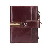 Portefeuille miniature personnalisé OEM en cuir avec fermeture à bouton, 11 emplacements pour cartes, unisexe, provenant d'un fournisseur chinois sur Alibaba, prix