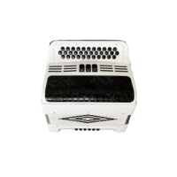 SEASOUND Accordéon professionnel OEM 34 boutons 12 basses 3 registres Blanc brillant avec grille et boutons noirs Modèle JB3412C
