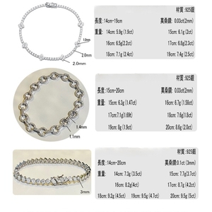 Bracciale in Argento 925 con Moissanite, Quadrifoglio Portafortuna, Certificato VVS1, Placcato in Rodio, Gioiello alla Moda 12/15 - Product Image 6