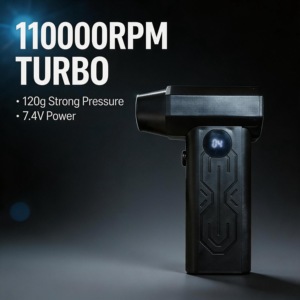 <span class=keywords><strong>เครื่องเป่าลม</strong></span>ไร้สาย Jet Air Duster ความเร็ว 110000 รอบต่อนาที พัดลมเทอร์โบ พร้อมหน้าจอดิจิตอล สำหรับชาร์จซ้ำได้ ใช้เป่าแห้งรถยนต์และทำความสะอาดอุปกรณ์อิเล็กทรอนิกส์ - Product Image 1