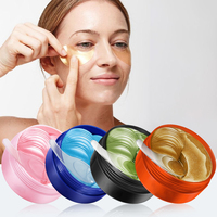 Aloe vera transparent coloré hydrogène algues collagène cristal masque pour les yeux feuille hydrogel masque pour les yeux