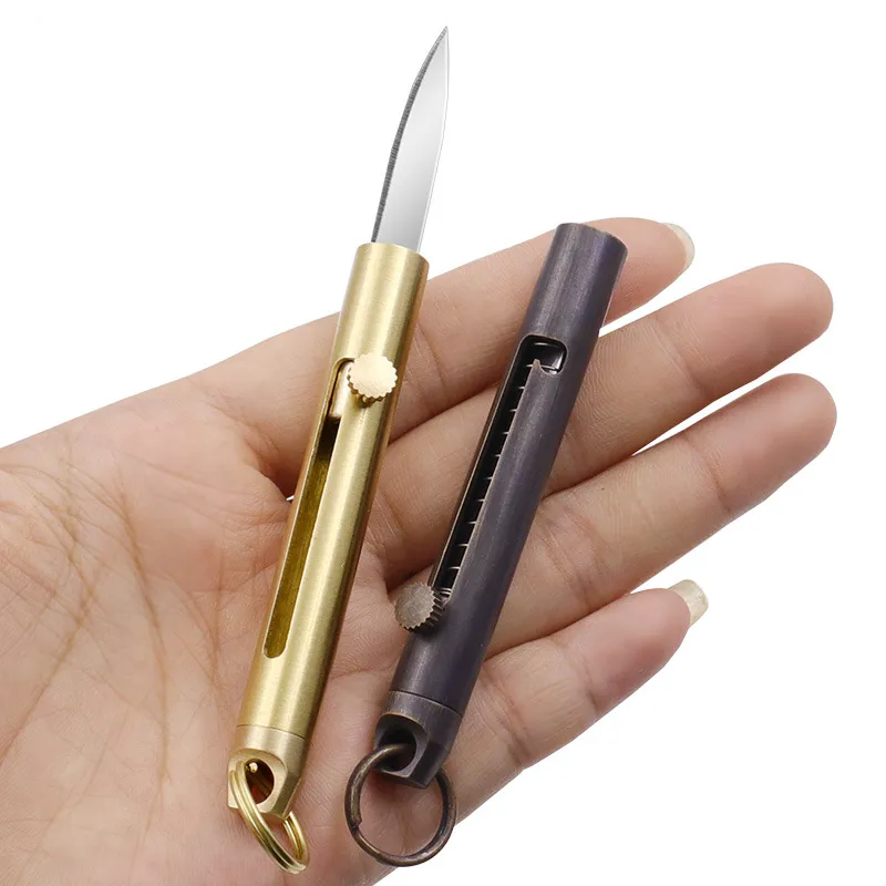 Hot Sale Camping Hiking Outdoor Survival Knife Alloy Mini EDC Knife Unboxing Mini Pocket folding Knife with Keychain